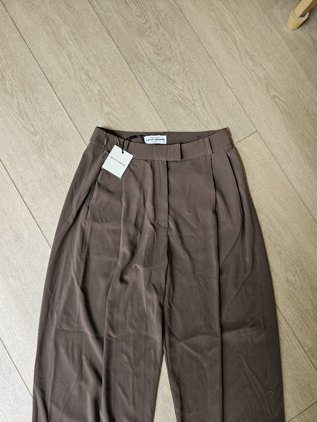 My Outfit Online The Ive Wide Leg Pleated Trousers Nwt Java Brown — image 4 of 8